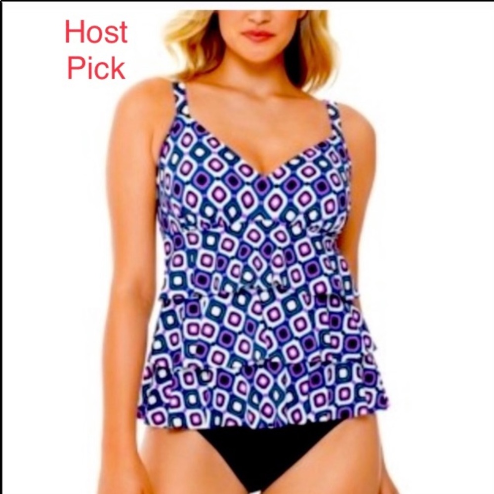 Beautiful Purple, Blue & Silver B-Jeweled Swimsuit